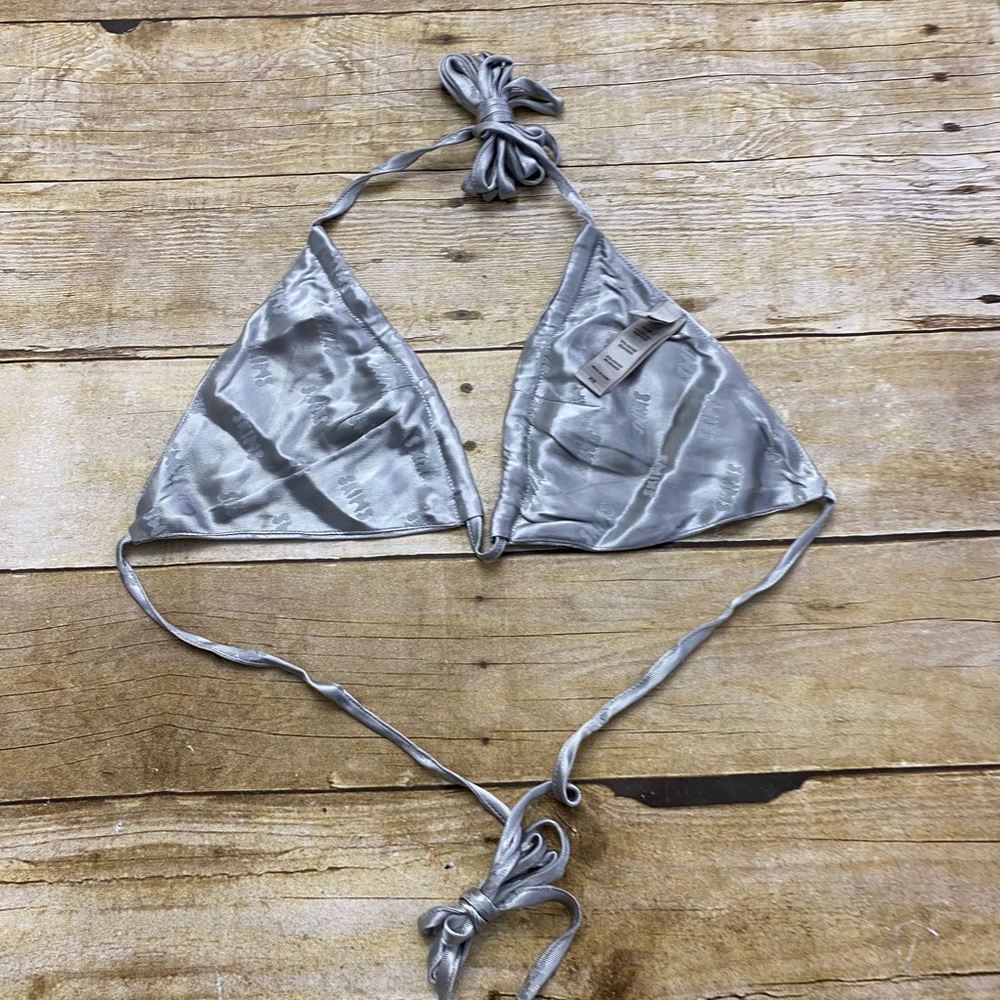 NWOT SKIMS SILK BRALETTE TOP size xs in SILVER